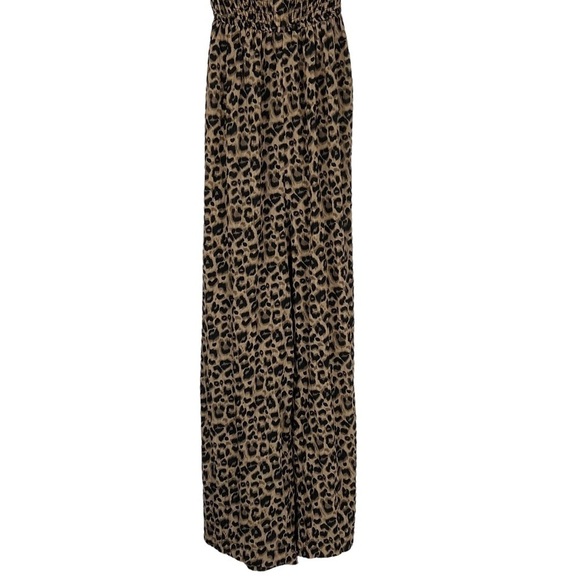 ODDY ANIMAL PRINT BALLOON SLEEVE MAXI ROMPER WITH TIE FOR A MORE FITTED LOOK - Picture 5 of 13